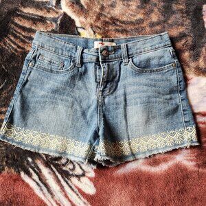 l.e.i. Chelsea Low rise Denim Jean Shorts Girls Size 16